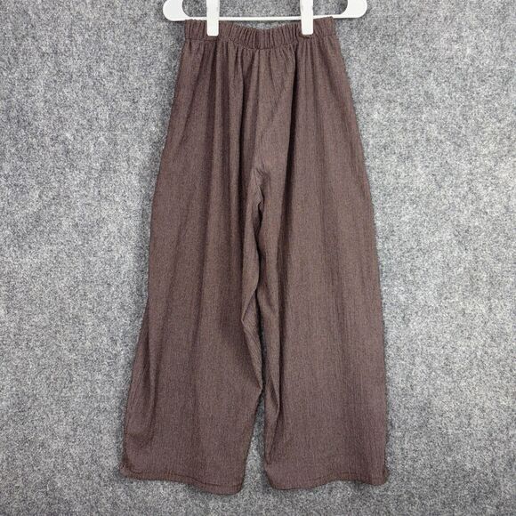 Zara Pants Womens Size L Brown Wide Leg Palazzo Culottes boho City casual - Picture 1 of 10